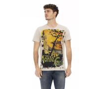 Trussardi Action Beige Cotton Men T-Shirt - 3XL