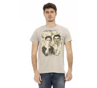 Trussardi Action Beige Cotton Men T-Shirt - L