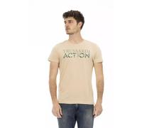 Trussardi Action Beige Cotton Men T-Shirt - XL
