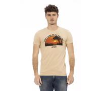 Trussardi Action Beige Cotton Men T-Shirt - XXL