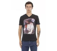 Trussardi Action Black Cotton Men T-Shirt - 3XL