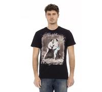 Trussardi Action Black Cotton Men T-Shirt - XL