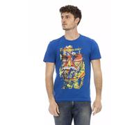 Trussardi Action Blue Cotton Men T-Shirt - M