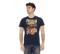 Trussardi Action Blue Cotton Men T-Shirt - M