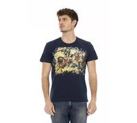 Trussardi Action Blue Cotton Men T-Shirt - M