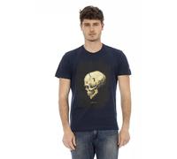 Trussardi Action Blue Cotton Men T-Shirt - M