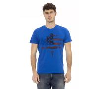 Trussardi Action Blue Cotton Men T-Shirt - XXL