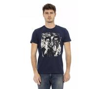 Trussardi Action Blue Cotton Men T-Shirt - XXL