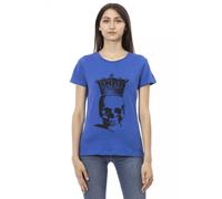 Trussardi Action Blue Cotton Women T-Shirt - XXL