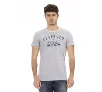 Trussardi Action Gray Cotton Men T-Shirt - L