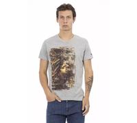 Trussardi Action Gray Cotton Men T-Shirt - S