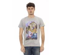Trussardi Action Gray Cotton Men T-Shirt - S