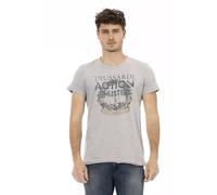 Trussardi Action Gray Cotton Men T-Shirt - XL