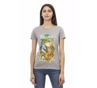 Trussardi Action Gray Cotton Women T-Shirt - M