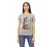 Trussardi Action Gray Cotton Women T-Shirt - S