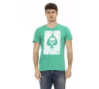 Trussardi Action Green Cotton Men T-Shirt - L