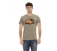 Trussardi Action Green Cotton Men T-Shirt - L