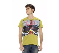 Trussardi Action Green Cotton Men T-Shirt - L