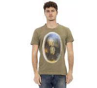 Trussardi Action Green Cotton Men T-Shirt - M