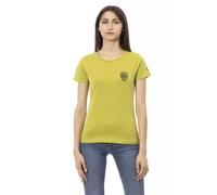 Trussardi Action Green Cotton Tops & T-Shirt M