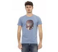 Trussardi Action Light Blue Cotton Men T-Shirt - XL