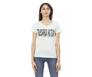 Trussardi Action Light Blue Cotton Tops & T-Shirt XL
