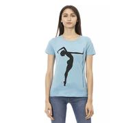Trussardi Action Light Blue Cotton Women T-Shirt - M