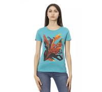 Trussardi Action Light Blue Cotton Women T-Shirt - S