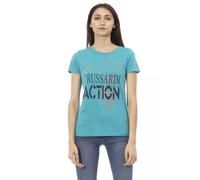 Trussardi Action Light Blue Cotton Women T-Shirt - S