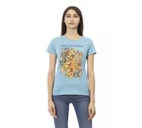 Trussardi Action Light Blue Cotton Women T-Shirt - S