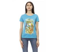 Trussardi Action Light Blue Cotton Women T-Shirt - XL