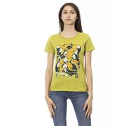 Trussardi - Action Magliette in Cotone Verde a Maniche Corte - - Tops - Donna - Verde - XL