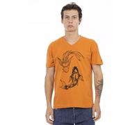 Trussardi Action Orange Cotton Men T-Shirt - S