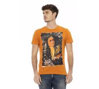 Trussardi Action Orange Cotton Men T-Shirt - S