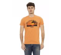 Trussardi Action Orange Cotton Men T-Shirt - XXL