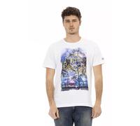 Trussardi Action White Cotton Men T-Shirt - 3XL