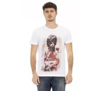 Trussardi Action White Cotton Men T-Shirt - S