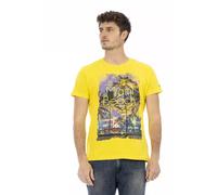 Trussardi Action Yellow Cotton Men T-Shirt - L