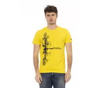 Trussardi Action Yellow Cotton Men T-Shirt - M