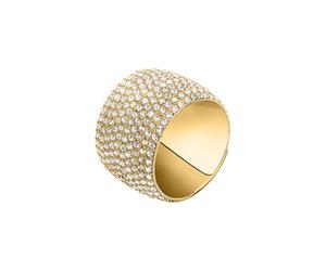 TRUSSARDI Anello Pavé Donna in Acciaio, Cristalli, Collezione T-DESIGN