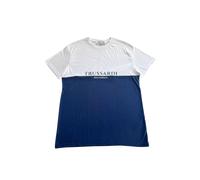 Trussardi Beachwear Blue Cotton Men T-Shirt - M
