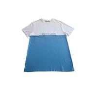 Trussardi Beachwear Light Blue Cotton Men T-Shirt - M