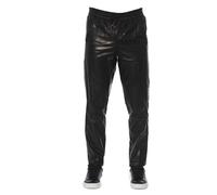 Trussardi Black Lamb Leather Men's Trouser - IT52 | XL
