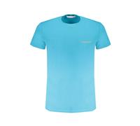 Trussardi - Blu Cotone Stampato Logo T-Shirt - - Tops - Uomo - Blu - S