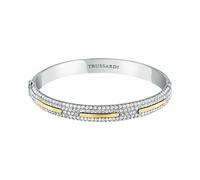 Trussardi Bracciale Bicolore Solido Con Cristalli Trasparenti Concept Tjayy04 - Bracciale