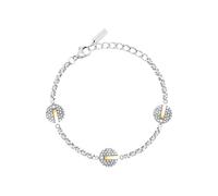 TRUSSARDI Bracciale Donna in Acciaio, Cristalli, Collezione T-ROUND, Idee Regalo Donna - TJAYF10