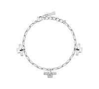 Trussardi Bracciale Donna T-Logo in Acciaio, Zirconi - TJAXC25