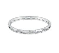Trussardi Bracciale rigido da donna in acciaio, cristalli, collezione T-Logogoo - TJAXC68