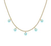 Trussardi Collana Donna in Acciaio, Agata Naturale, Collezione T-ROUND, Ciondoli Azzurri - TJAYF02