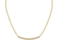 Trussardi Collana Donna in Acciaio, Cristalli, Collezione CONCEPT, Bicolore, Idee Regalo Donna